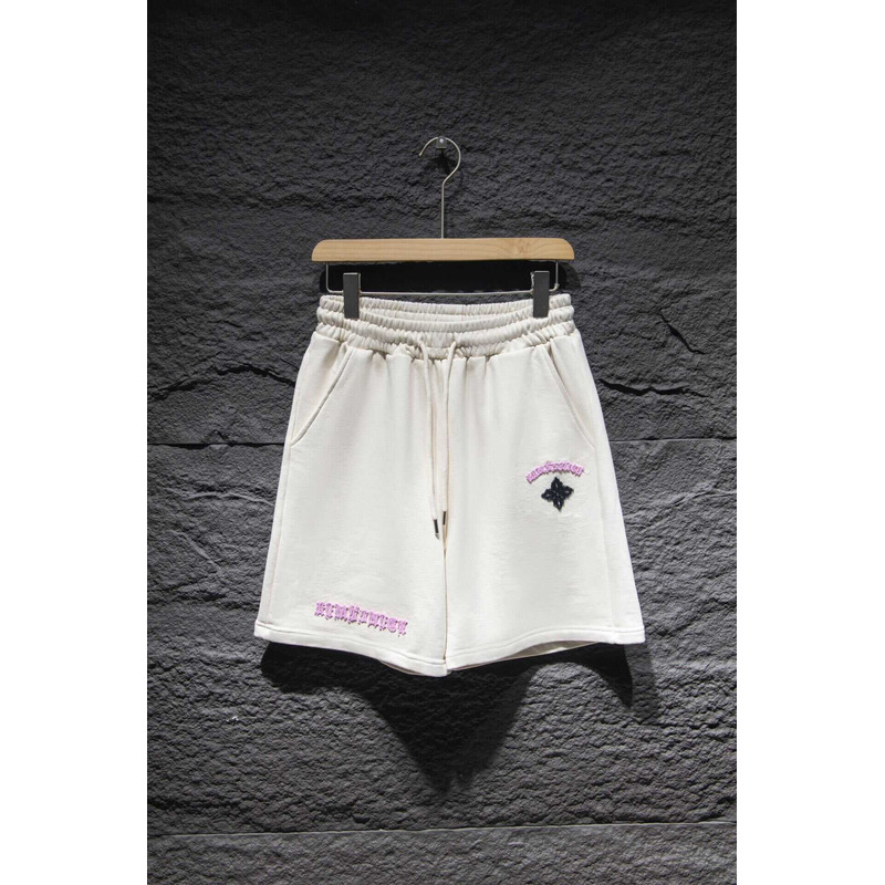 Chrome Heart  Embroidered Cotton Shorts White