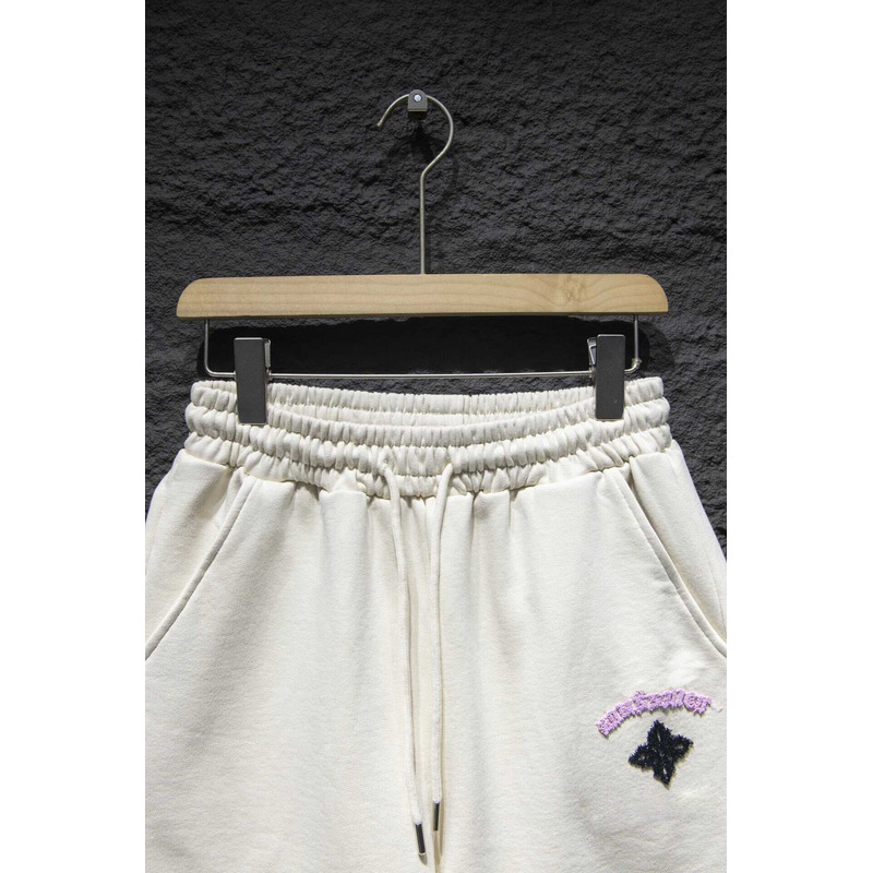 Chrome Heart  Embroidered Cotton Shorts White