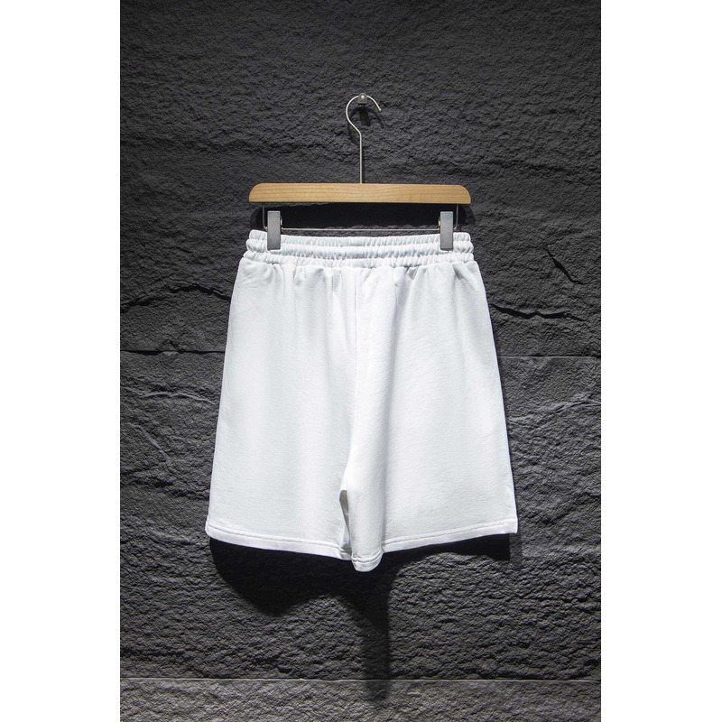 Chrome Heart  Embroidered Cotton Shorts White