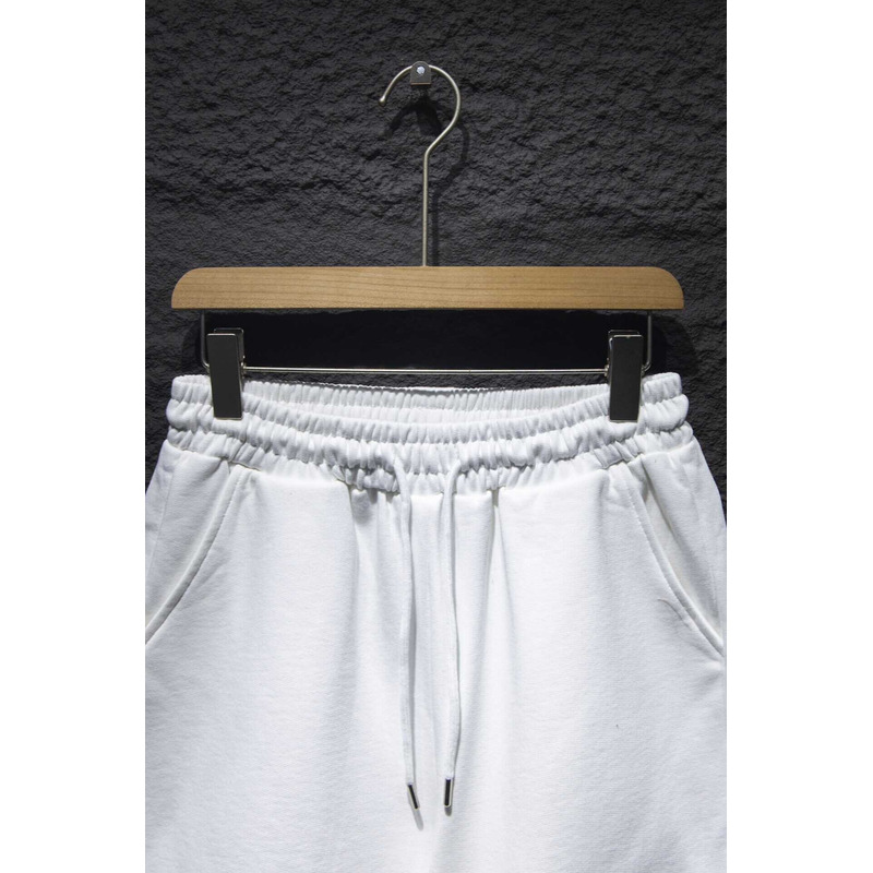 Chrome Heart  Embroidered Cotton Shorts White