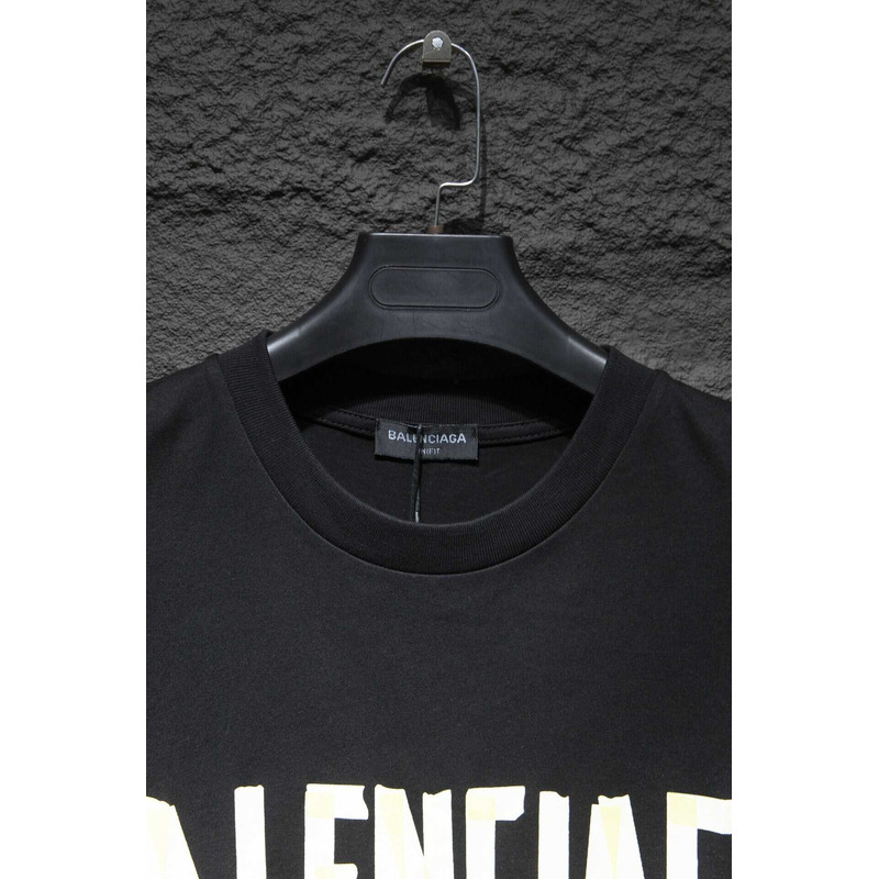 Ba*len*cia*ga logo printed tank top black