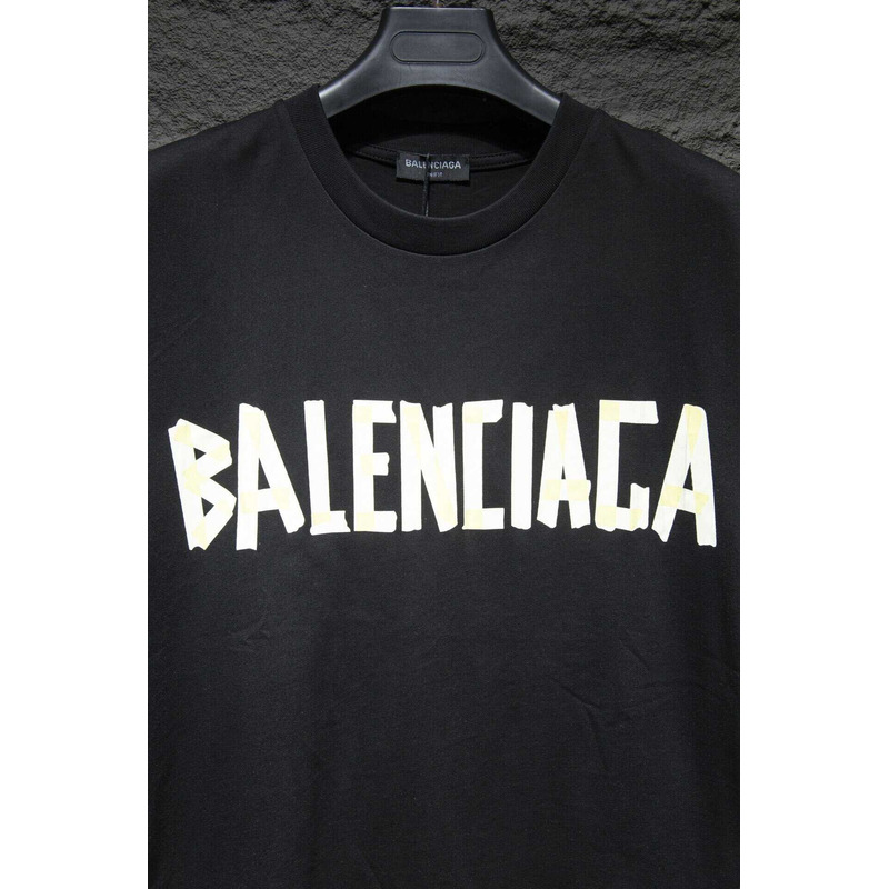 Ba*len*cia*ga logo printed tank top black