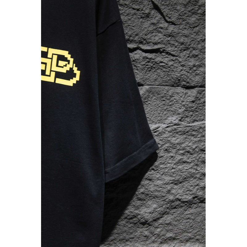 Ba*len*cia*ga logo printed cotton hoodie black