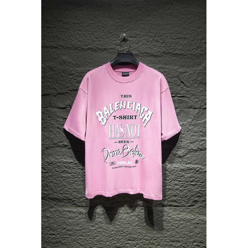 Ba*len*cia*ga logo print t-shirt pink