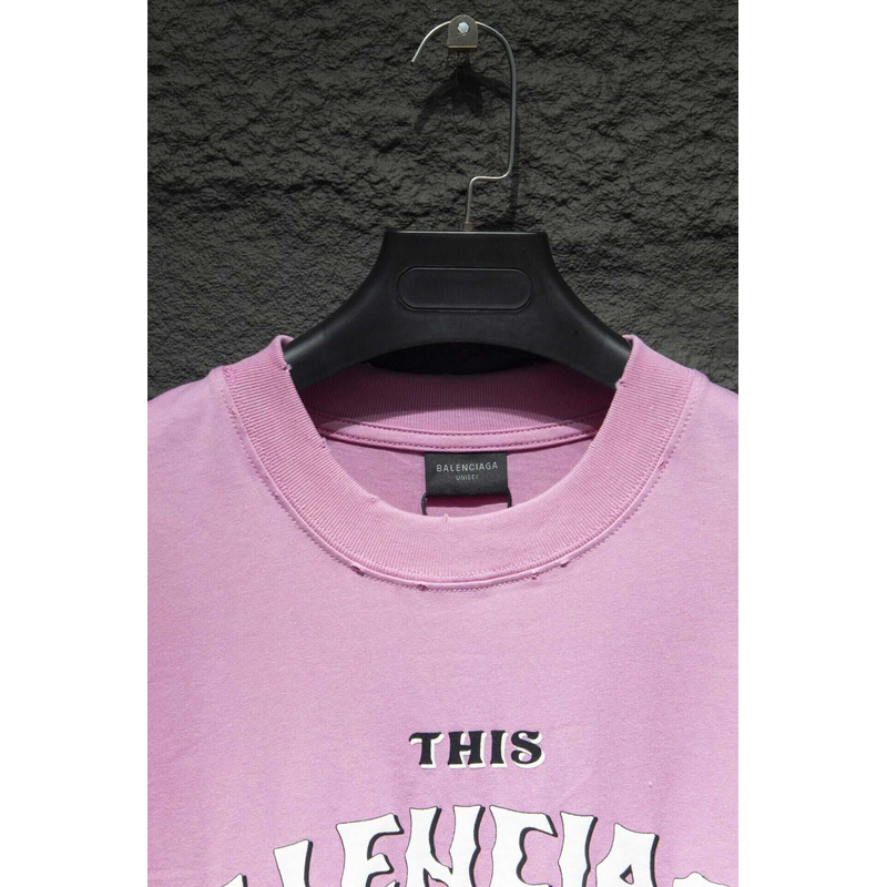 Ba*len*cia*ga logo print t-shirt pink