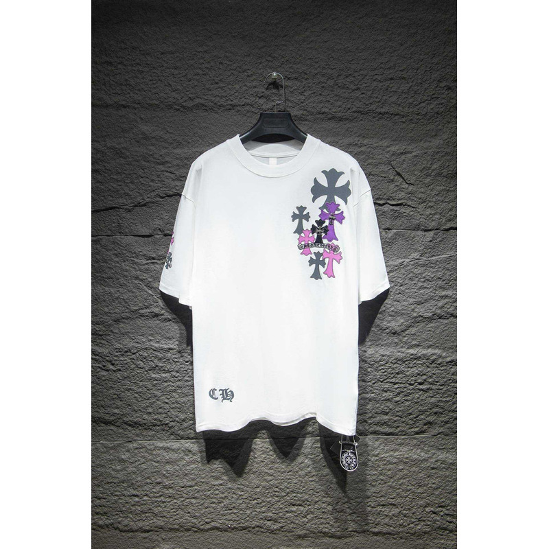 Chrome Heart Logo Cotton T-Shirt White