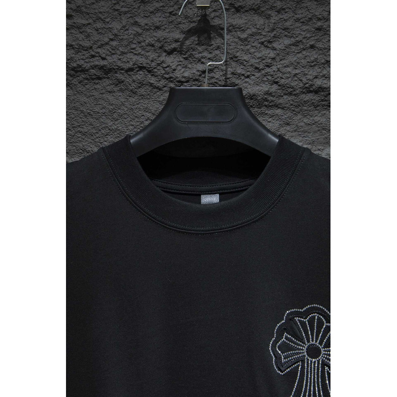 Chrome Heart Logo Embroidered T-Shirt Black