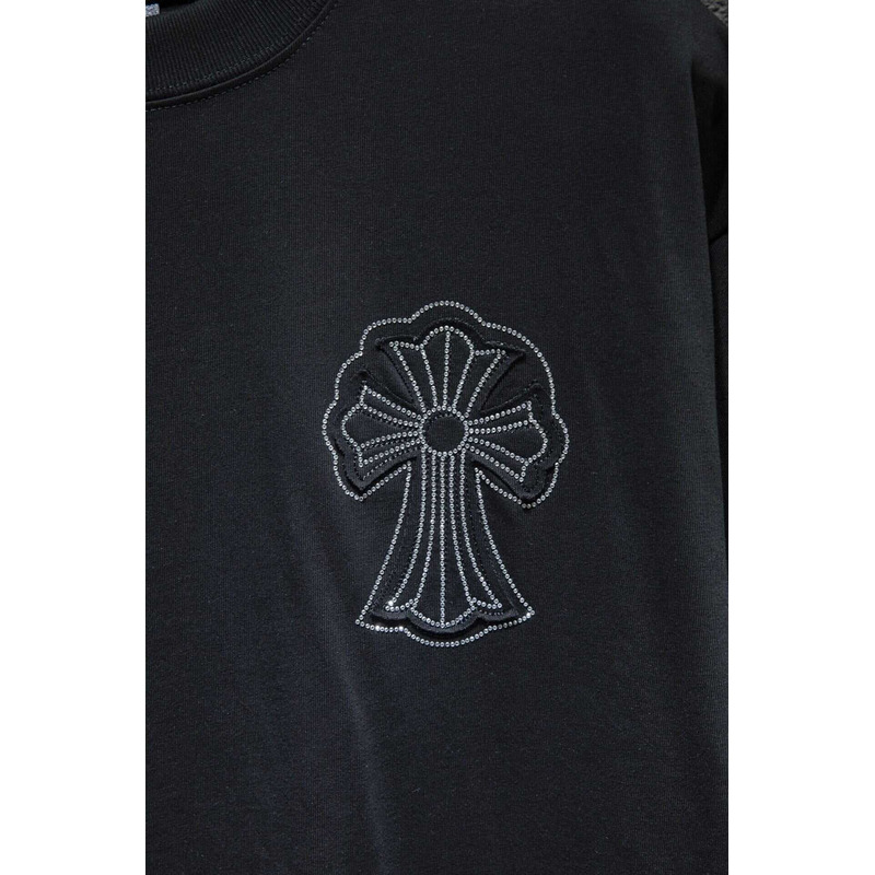 Chrome Heart Logo Embroidered T-Shirt Black