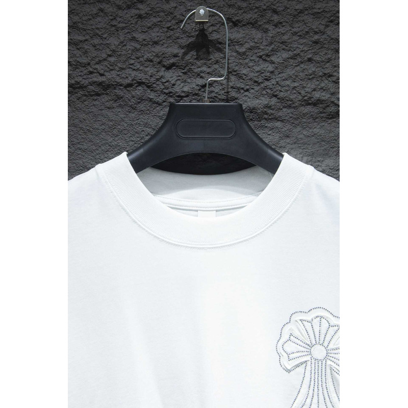 Chrome Heart Logo Embroidered T-Shirt  White