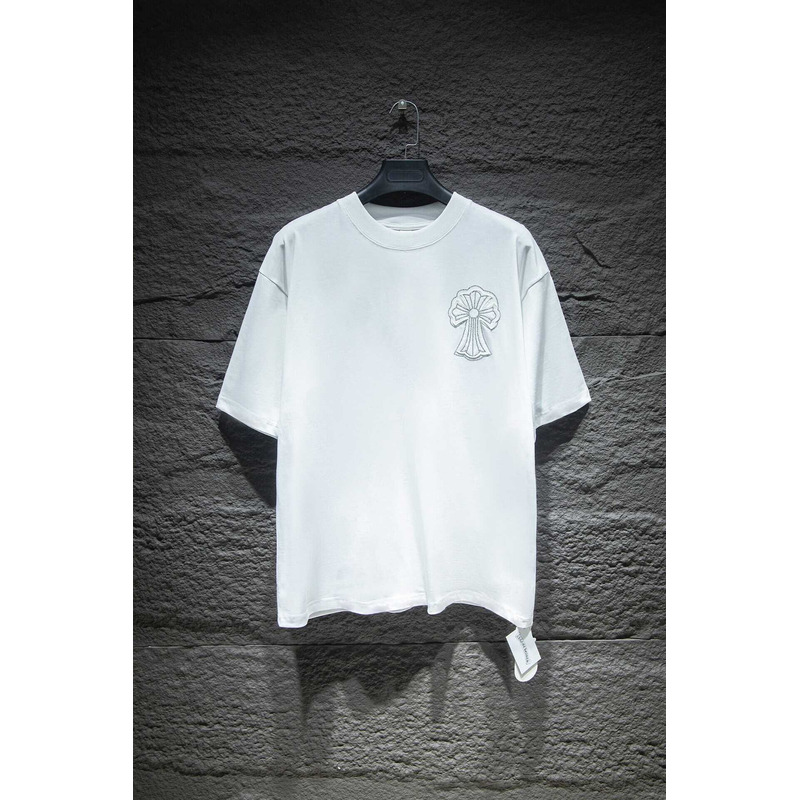 Chrome Heart Logo Embroidered T-Shirt  White