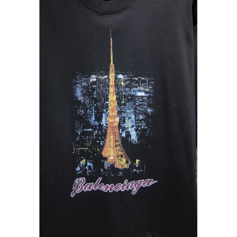 Ba*len*cia*ga tokyo tower night view t-shirt black