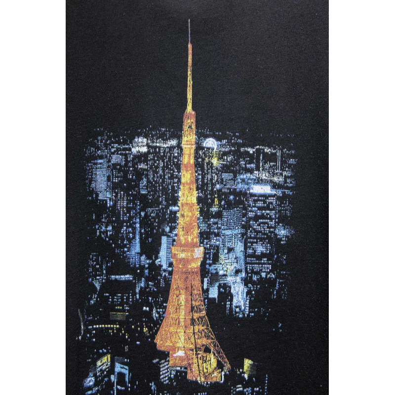 Ba*len*cia*ga tokyo tower night view t-shirt black