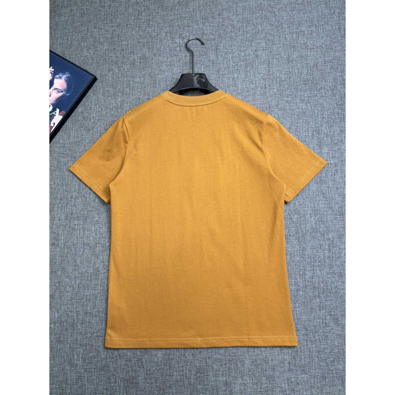 Dolce & Gabbana Logo Embroidered T-Shirt Mustard