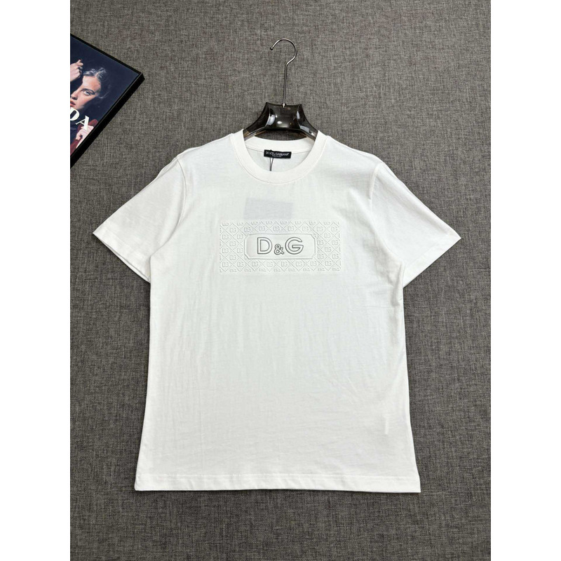 Dolce & Gabbana Logo Embroidered T-Shirt White