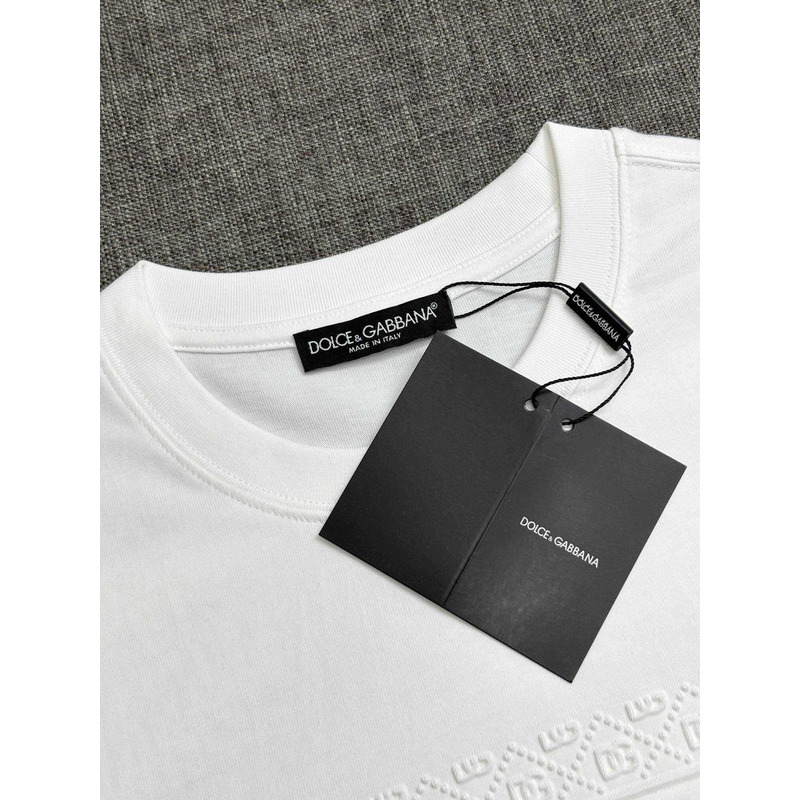 Dolce & Gabbana Logo Embroidered T-Shirt White