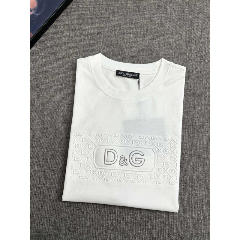 Dolce & Gabbana Logo Embroidered T-Shirt White