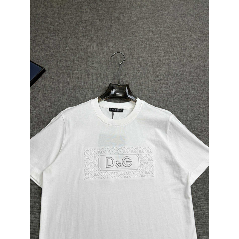 Dolce & Gabbana Logo Embroidered T-Shirt White