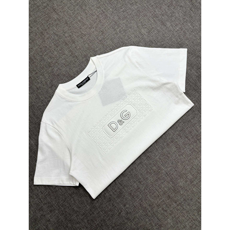 Dolce & Gabbana Logo Embroidered T-Shirt White