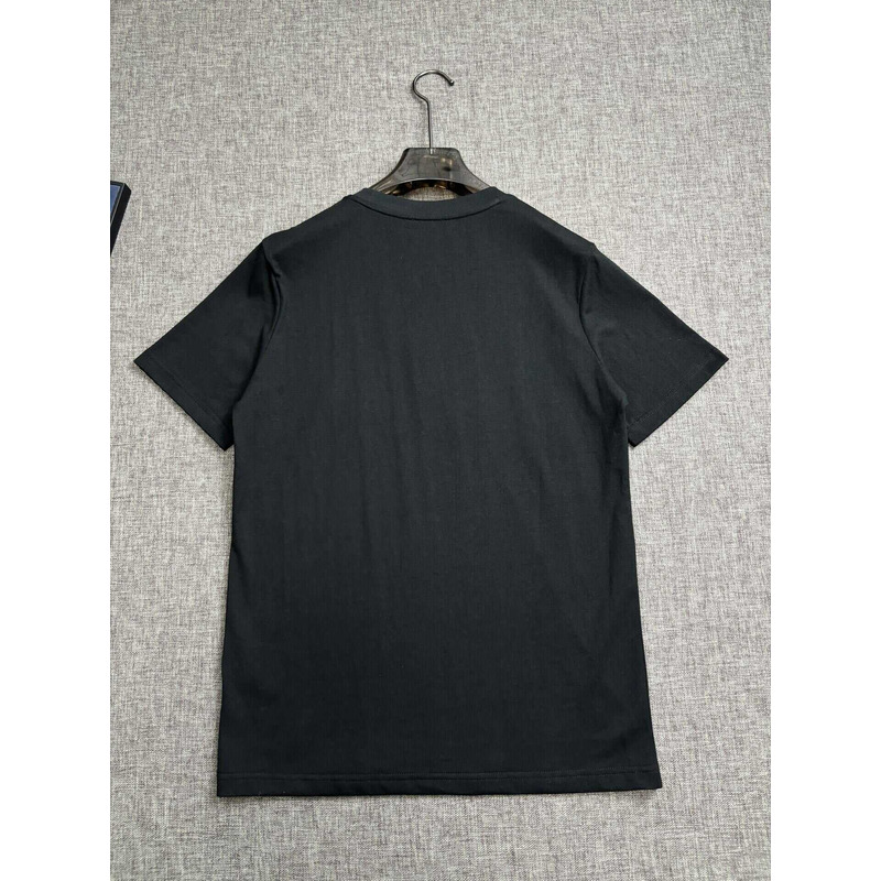 Moncler Blue Logo-Print T-shirt In Black