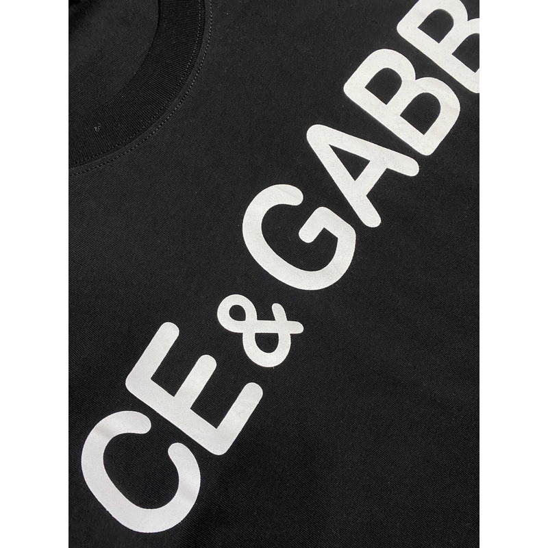 Dolce & Gabbana Short T-shirt With DG Logo Black