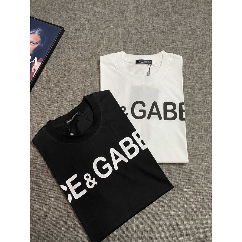 Dolce & Gabbana Short T-shirt With DG Logo Black