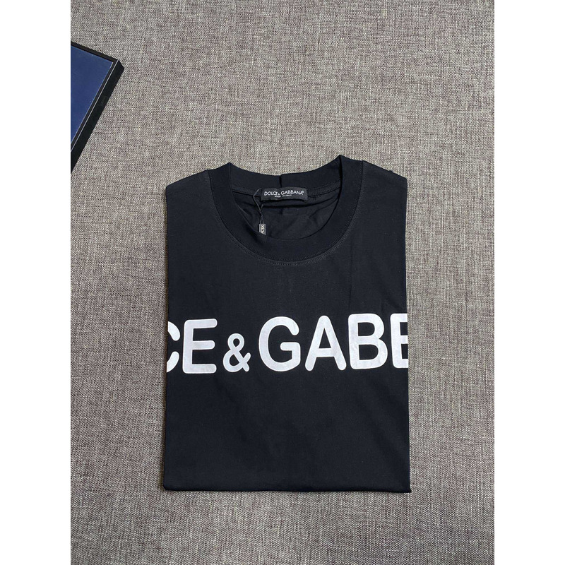 Dolce & Gabbana Short T-shirt With DG Logo Black