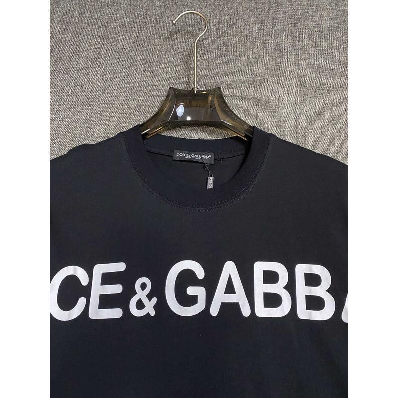 Dolce & Gabbana Short T-shirt With DG Logo Black