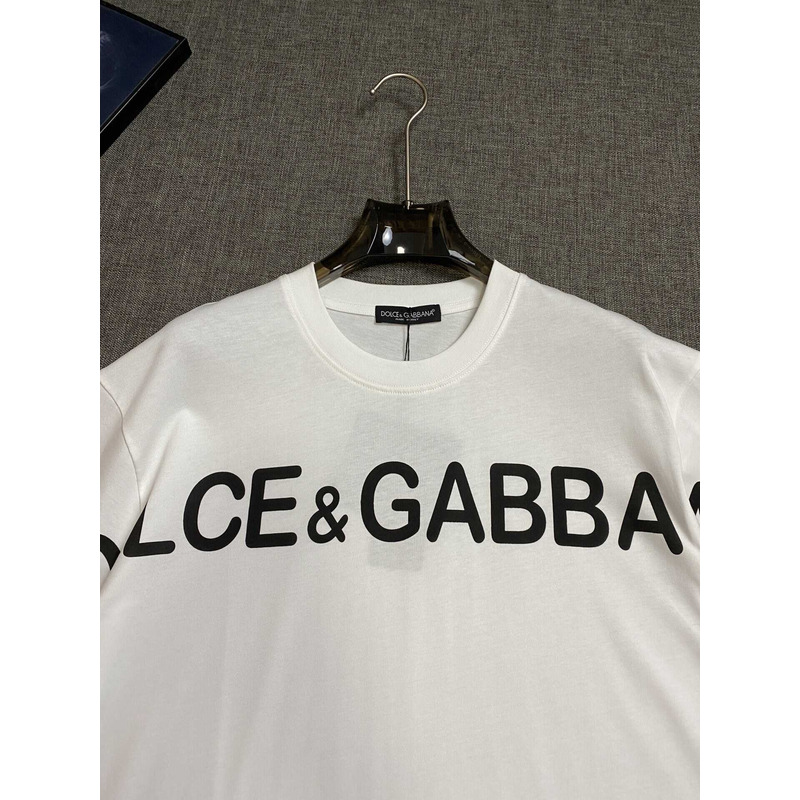 Dolce & Gabbana Short T-shirt With DG Logo White