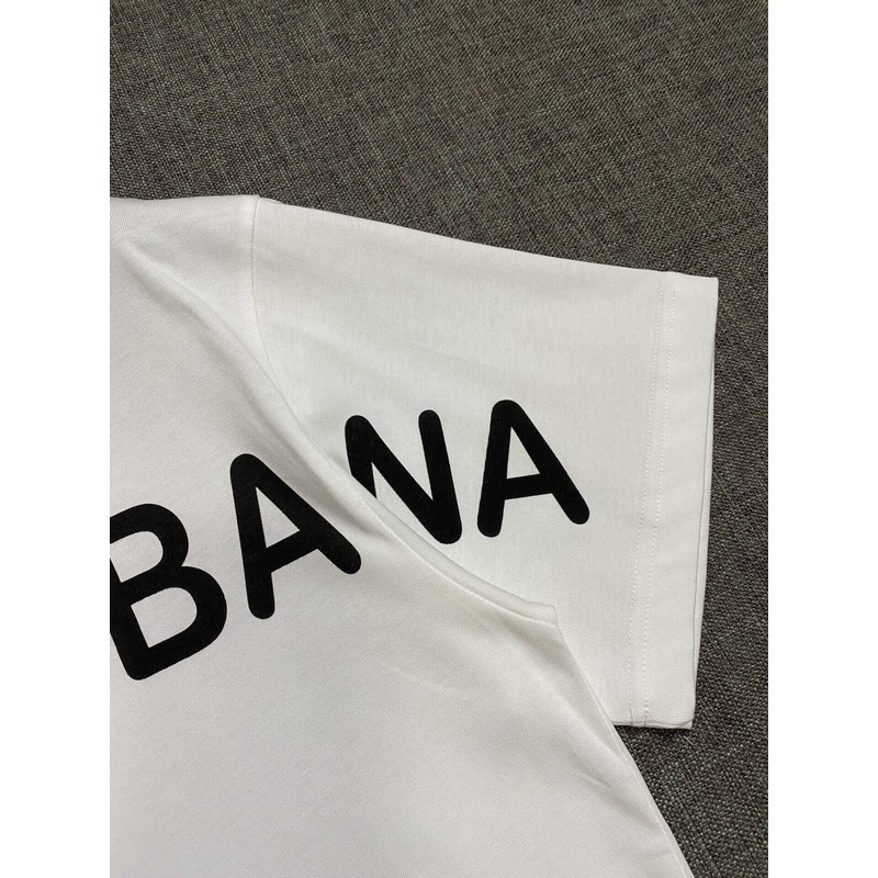 Dolce & Gabbana Short T-shirt With DG Logo White