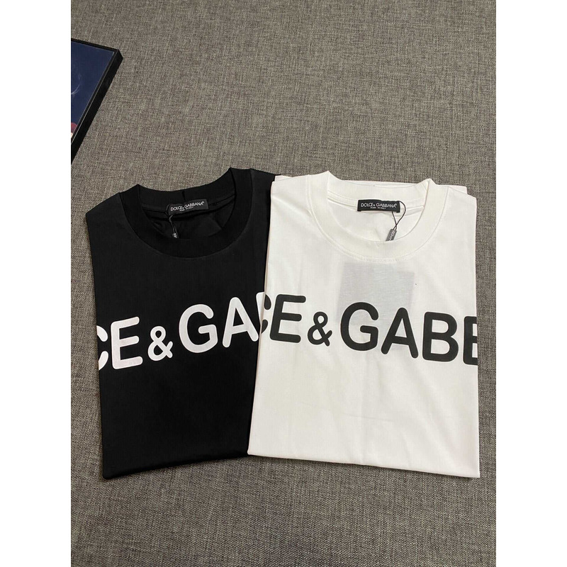 Dolce & Gabbana Short T-shirt With DG Logo White