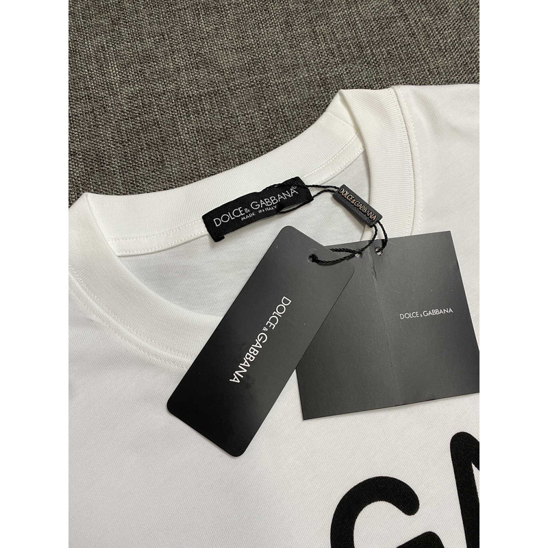 Dolce & Gabbana Short T-shirt With DG Logo White