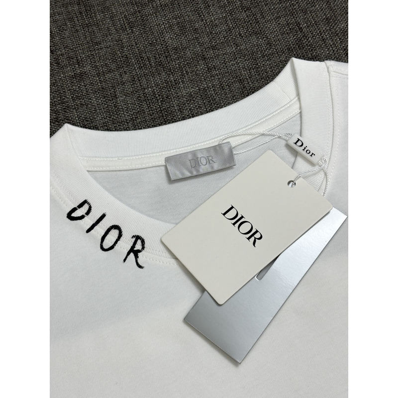 D*or dragonfly printed cotton t-shirt white