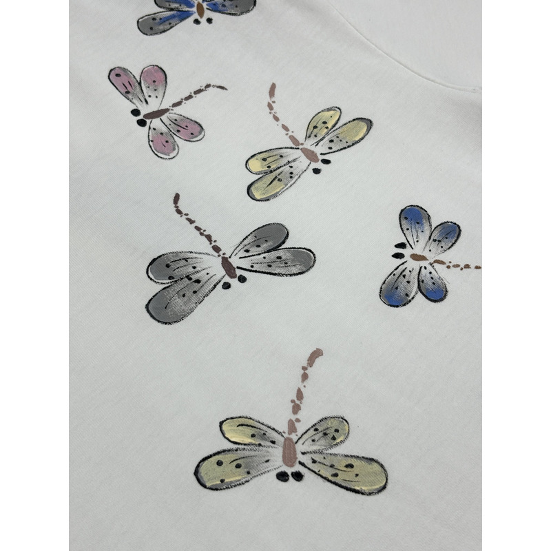 D*or dragonfly printed cotton t-shirt white