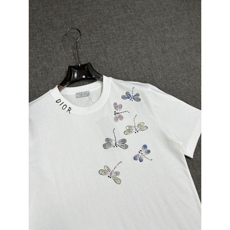 D*or dragonfly printed cotton t-shirt white