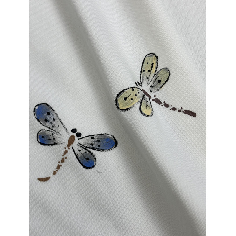 D*or dragonfly printed cotton t-shirt white