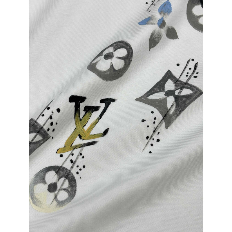 l**is V*t*n printed cotton t-shirt white