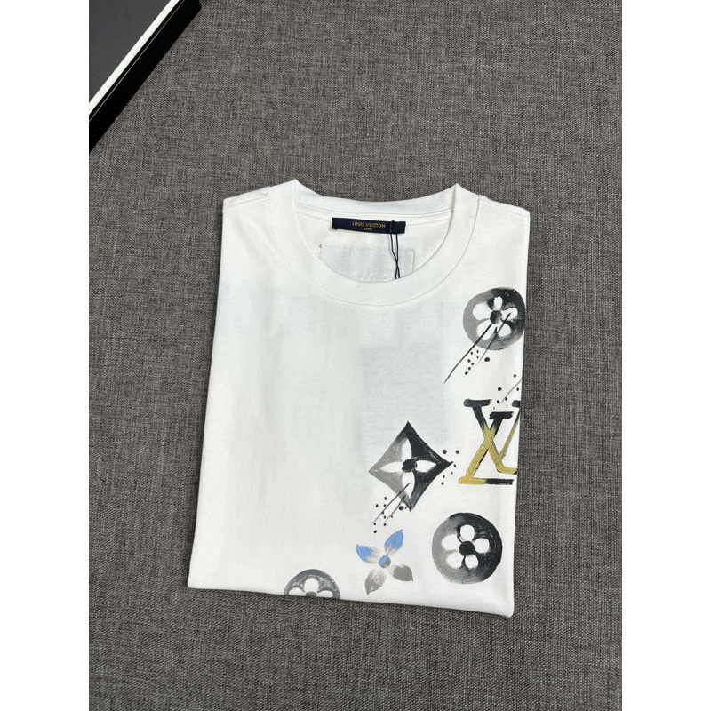 l**is V*t*n printed cotton t-shirt white