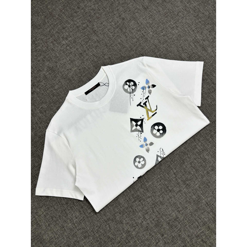 l**is V*t*n printed cotton t-shirt white