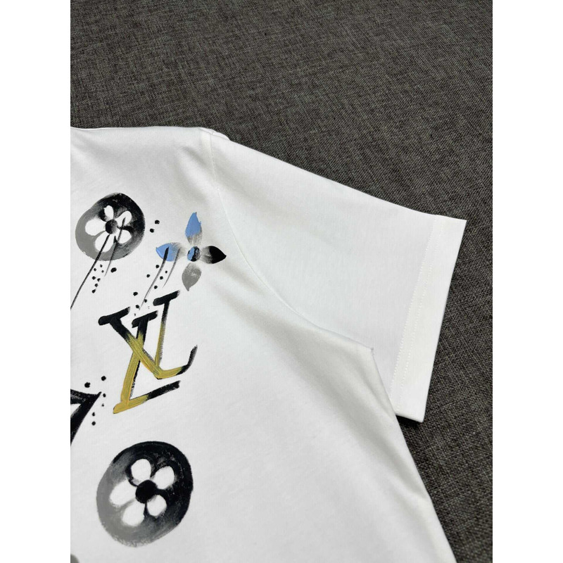 l**is V*t*n printed cotton t-shirt white