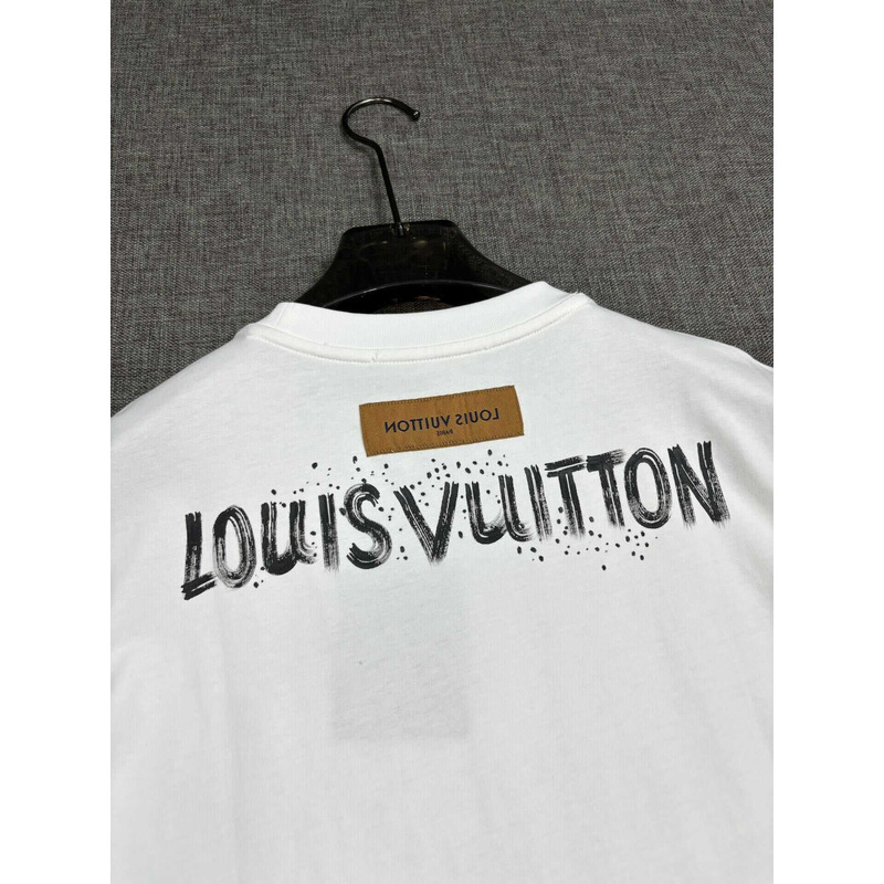 l**is V*t*n printed cotton t-shirt white