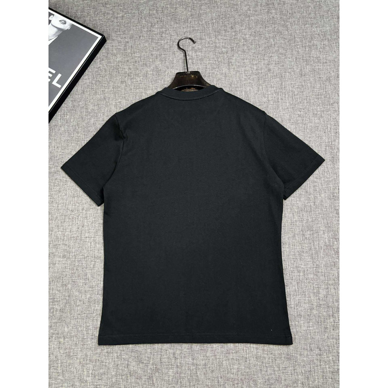 Pra*a embroidered cotton t-shirt black