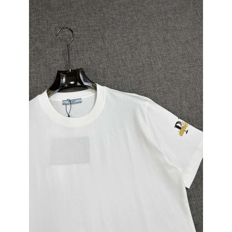 Pra*a printed cotton t-shirt white