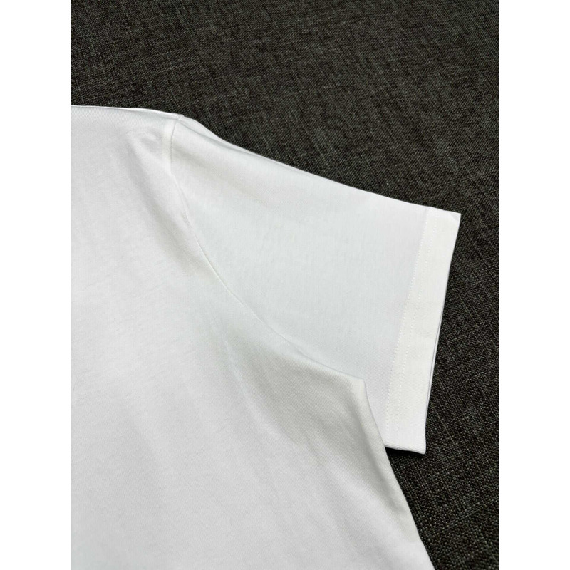 Pra*a embroidered cotton t-shirt white