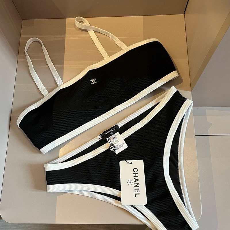 Ch*el bikini suit black