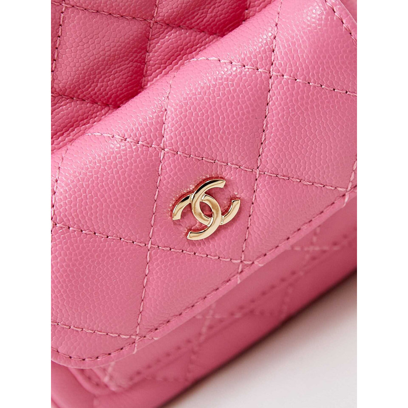 Ch*el caviar quilted cc mini classic backpack pink