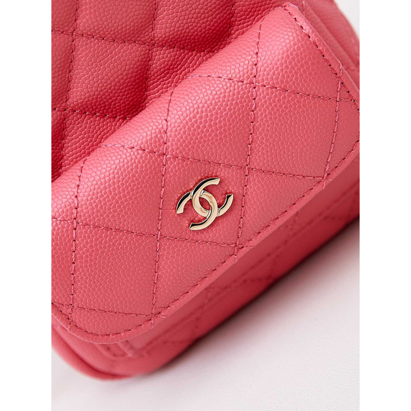 Ch*el caviar quilted cc mini classic backpack pink