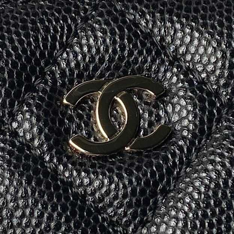 Ch*el classic chain caviar evening bag black