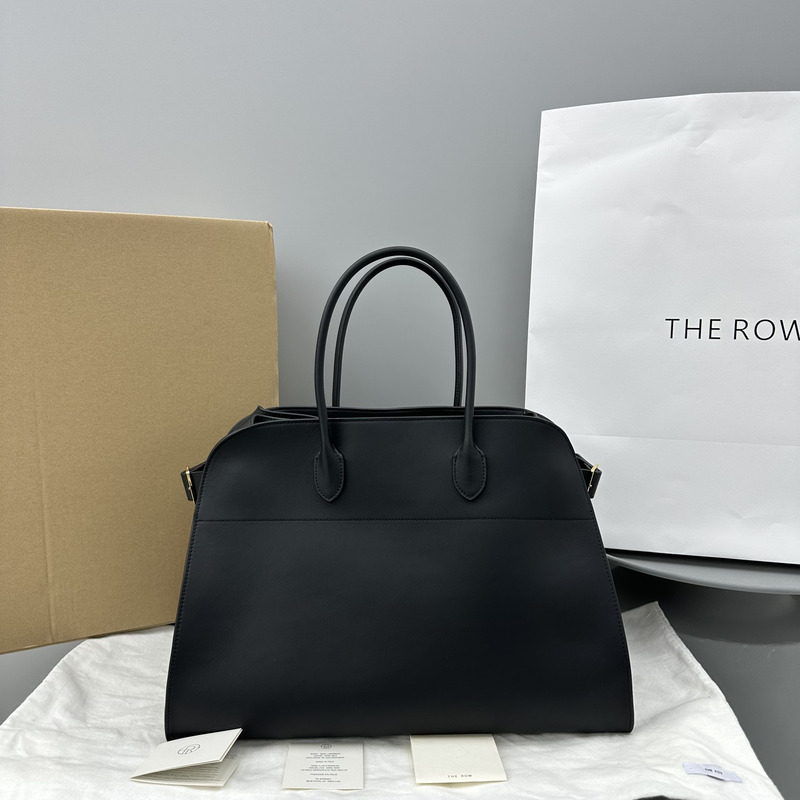 The Row Margaux Leather Tote Bag Cowhide Commuter Handheld Women\