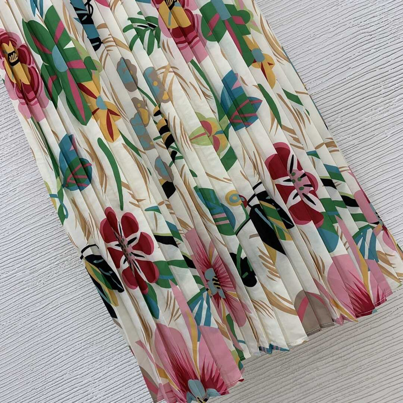 G*u*i long dress with floral print