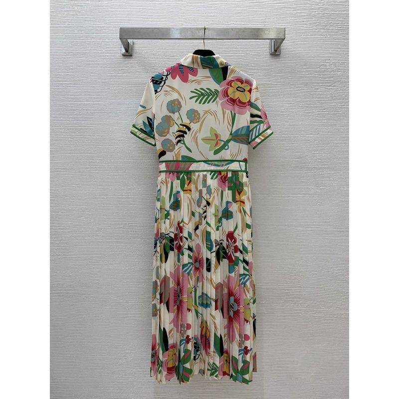 G*u*i long dress with floral print